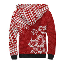 Hawaii Summer Sherpa Hoodie Mix Polynesian Red LT6 - Polynesian Pride