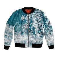 Polynesian Sea Turtle Bomber Jacket Tribal LT6 Unisex Blue - Polynesian Pride