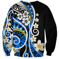 Plumeria Polynesian Sweatshirt Trending Blue LT6 Unisex Blue - Polynesian Pride