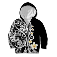 Plumeria Polynesian Kid Hoodie Trending Black LT6 Zip Hoodie Black - Polynesian Pride