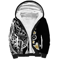 Plumeria Polynesian Sherpa Hoodie Trending Black LT6 Unisex Black - Polynesian Pride