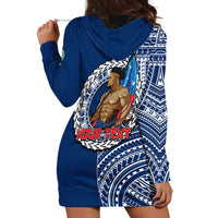 (Custom Personalised) Samoa Pride Hoodie Dress Polynesian Patterns Blue LT6 - Polynesian Pride