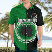 Custom Rarotonga Of Cook Islands Hawaiian Shirt Mix Half Black LT6 - Polynesian Pride
