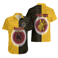 Custom Manihiki Of Cook Islands Hawaiian Shirt Mix Half Black LT6 - Polynesian Pride