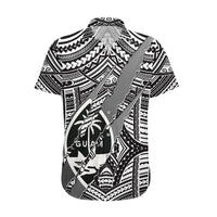 Polynesian Guam Hawaiian Shirt with Coat Of Arms Claws Style - White LT6 White - Polynesian Pride