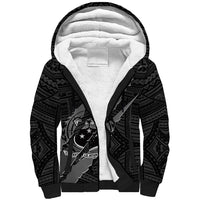 Polynesian Samoa Sherpa Hoodie with Coat Of Arms Claws Style - Black LT6 Unisex Black - Polynesian Pride