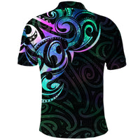 Matariki New Zealand Polo Shirt - Maori New Year Galaxy Sky Green LT6 - Polynesian Pride
