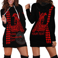 Custom Hawaii Hoodie Dress King Kamehameha Day - Red LT6 - Polynesian Pride