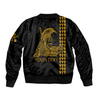 Custom Hawaii Bomber Jacket King Kamehameha Day - Gold LT6 - Polynesian Pride