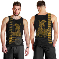 Custom Hawaii Men Tank Top King Kamehameha Day - Gold LT6 - Polynesian Pride