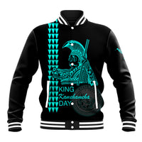 Custom Hawaii Baseball Jacket King Kamehameha Day - Green LT6 Unisex Green - Polynesian Pride