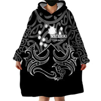 Matariki New Zealand Wearable Blanket Hoodie Maori New Year White LT6 - Polynesian Pride