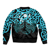 Matariki New Zealand Bomber Jacket Maori New Year Light Blue LT6 - Polynesian Pride
