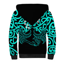 Matariki New Zealand Sherpa Hoodie Maori New Year Turquoise LT6 - Polynesian Pride