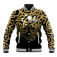 Matariki New Zealand Baseball Jacket Maori New Year Gold LT6 Unisex Gold - Polynesian Pride