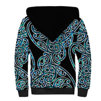 New Zealand Sherpa Hoodie Maori Pattern Papua Shell LT6 - Polynesian Pride