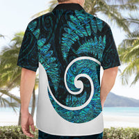 New Zealand Hawaiian Shirt Maori With Silver Fern Papua Shell Green Ver.1 LT6 - Polynesian Pride
