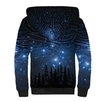 Matariki Te Tau Hou Māori Sherpa Hoodie New Zealand Starry Sky LT7 - Polynesian Pride