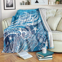 World Ocean Day Polynesian Pattern Blanket Crystal Waves