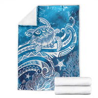World Ocean Day Polynesian Pattern Blanket Crystal Waves