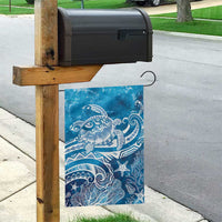 World Ocean Day Polynesian Pattern Garden Flag Crystal Waves