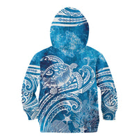 World Ocean Day Polynesian Pattern Kid Hoodie Crystal Waves