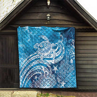 World Ocean Day Polynesian Pattern Quilt Crystal Waves