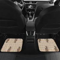 Aloha Hawaii Vintage Kahili Pa'a Lima Car Mats Palaka Print Cozy Beige