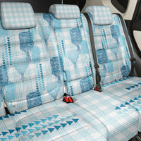 Aloha Hawaii Vintage Kahili Pa'a Lima Back Car Seat Cover Palaka Print Oceanic Turquoise