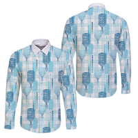 Aloha Hawaii Vintage Kahili Pa'a Lima Family Matching Mermaid Dress and Hawaiian Shirt Palaka Print Oceanic Turquoise