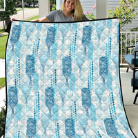 Aloha Hawaii Vintage Kahili Pa'a Lima Quilt Palaka Print Oceanic Turquoise