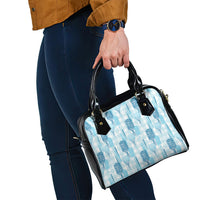 Aloha Hawaii Vintage Kahili Pa'a Lima Shoulder Handbag Palaka Print Oceanic Turquoise