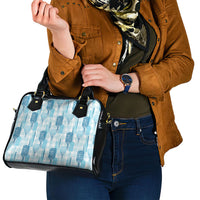 Aloha Hawaii Vintage Kahili Pa'a Lima Shoulder Handbag Palaka Print Oceanic Turquoise