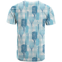 Aloha Hawaii Vintage Kahili Pa'a Lima T Shirt Palaka Print Oceanic Turquoise