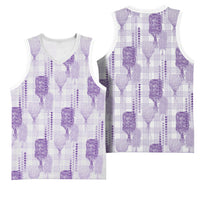 Aloha Hawaii Vintage Kahili Pa'a Lima Basketball Jersey Palaka Print Pastel Lavender
