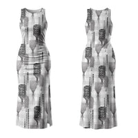 Aloha Hawaii Vintage Kahili Pa'a Lima Couples Matching Tank Maxi Dress and Hawaiian Shirt Palaka Print Hinahina