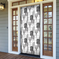Aloha Hawaii Vintage Kahili Pa'a Lima Door Cover Palaka Print Hinahina