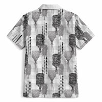 Aloha Hawaii Vintage Kahili Pa'a Lima Hawaiian Shirt Palaka Print Hinahina LT7 - Polynesian Pride