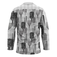 Aloha Hawaii Vintage Kahili Pa'a Lima Hockey Jersey Palaka Print Hinahina