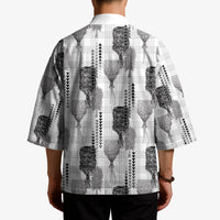 Aloha Hawaii Vintage Kahili Pa'a Lima Kimono Palaka Print Hinahina