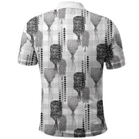 Aloha Hawaii Vintage Kahili Pa'a Lima Polo Shirt Palaka Print Hinahina LT7 - Polynesian Pride
