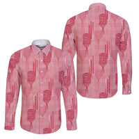 Aloha Hawaii Vintage Kahili Pa'a Lima Family Matching Mermaid Dress and Hawaiian Shirt Palaka Print Berry Pink