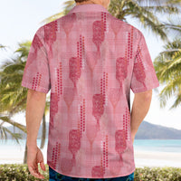 Aloha Hawaii Vintage Kahili Pa'a Lima Hawaiian Shirt Palaka Print Berry Pink LT7 - Polynesian Pride