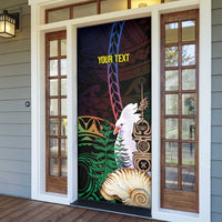 New Caledonia Kanaky Personalized Door Cover Kagu Bird Emblem - Polynesian Pride