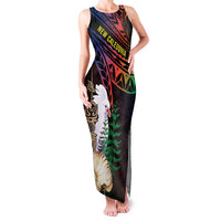 New Caledonia Kanaky Personalized Family Matching Tank Maxi Dress and Hawaiian Shirt Kagu Bird Emblem - Polynesian Pride