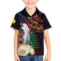 New Caledonia Kanaky Personalized Family Matching Tank Maxi Dress and Hawaiian Shirt Kagu Bird Emblem - Polynesian Pride