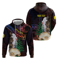New Caledonia Kanaky Personalized Hoodie Kagu Bird Emblem - Polynesian Pride