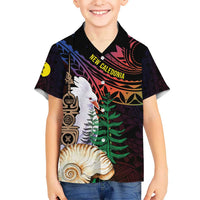 New Caledonia Kanaky Personalized Kid Hawaiian Shirt Kagu Bird Emblem - Polynesian Pride