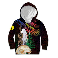 New Caledonia Kanaky Personalized Kid Hoodie Kagu Bird Emblem - Polynesian Pride