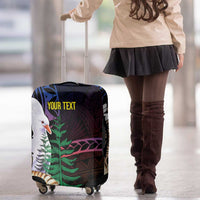 New Caledonia Kanaky Personalized Luggage Cover Kagu Bird Emblem - Polynesian Pride